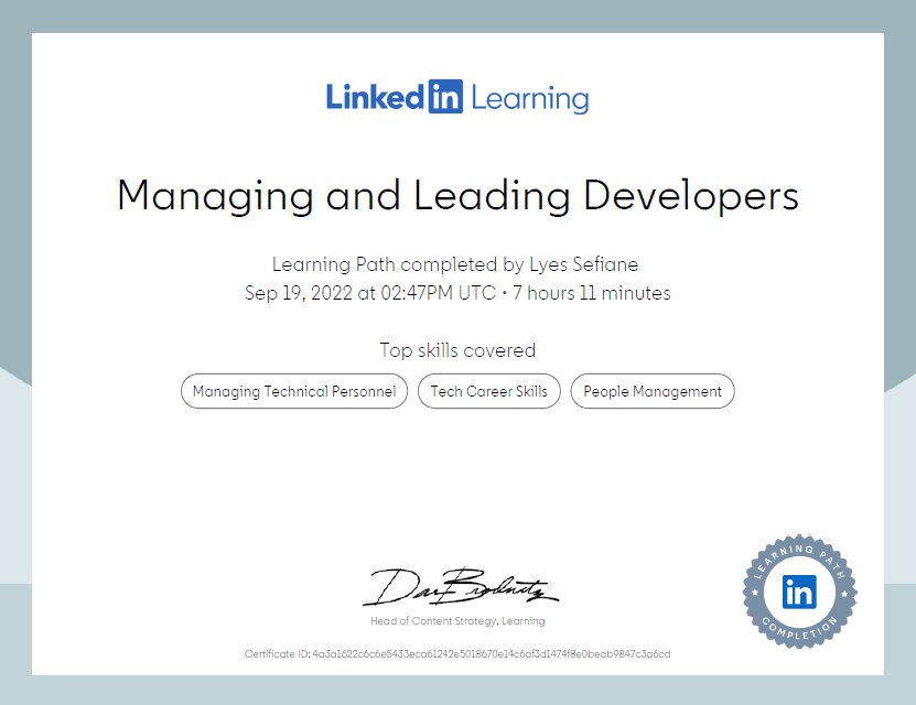 Managing and Leading Developers